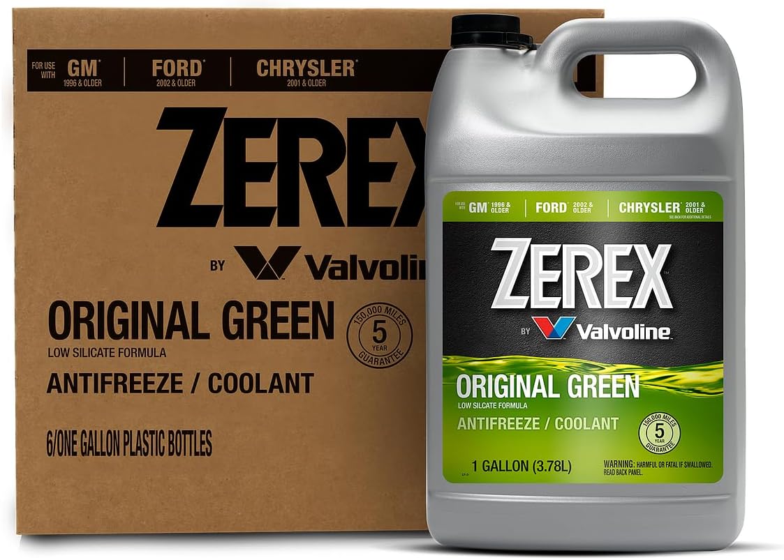 Zerex Original Green Low Silicate Concentrate Antifreeze/Coolant 1 GA, Case of 6