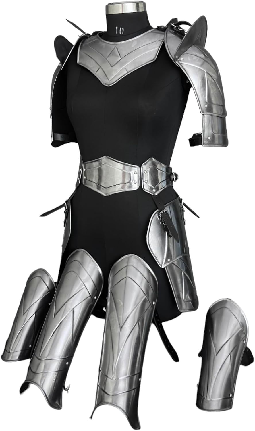 Knight armor, Medieval Ancient Cuirass Armor, Brave Lady Armor, Belt, Gorget Pouldron, Shoulder armor,Cosplay, Sca, Larp, Fantasy, Armor, Gift for women.