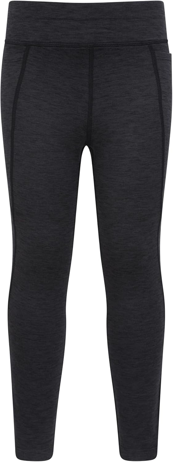 Mountain Warehouse Contin Kids Thermal Trekking Leggings - Stretchy Trousers with Side Pockets, Boys & Girls - Autumn Winter Walking, Hiking & Outdoors