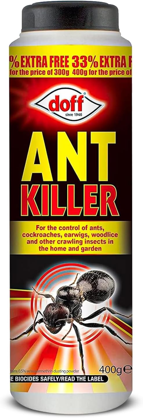 Quebec Ant Killer Powder 400g – Crawling Insect Killer – Kills Ants, Cockroaches, Woodlice, Earwigs – Indoor & Outdoor Pest Control Dusting Powder