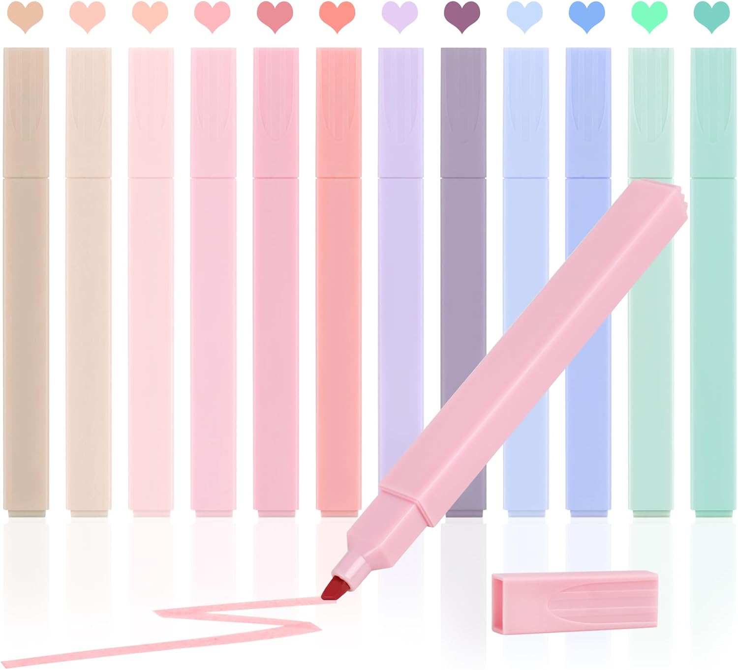 Utron 12pcs Bible Highlighters, Bible Highlighters No Bleed, Pastel Highlighter Set, Cute Highlighters, No Bleed Bible Highlighters Pastel (12 Color)