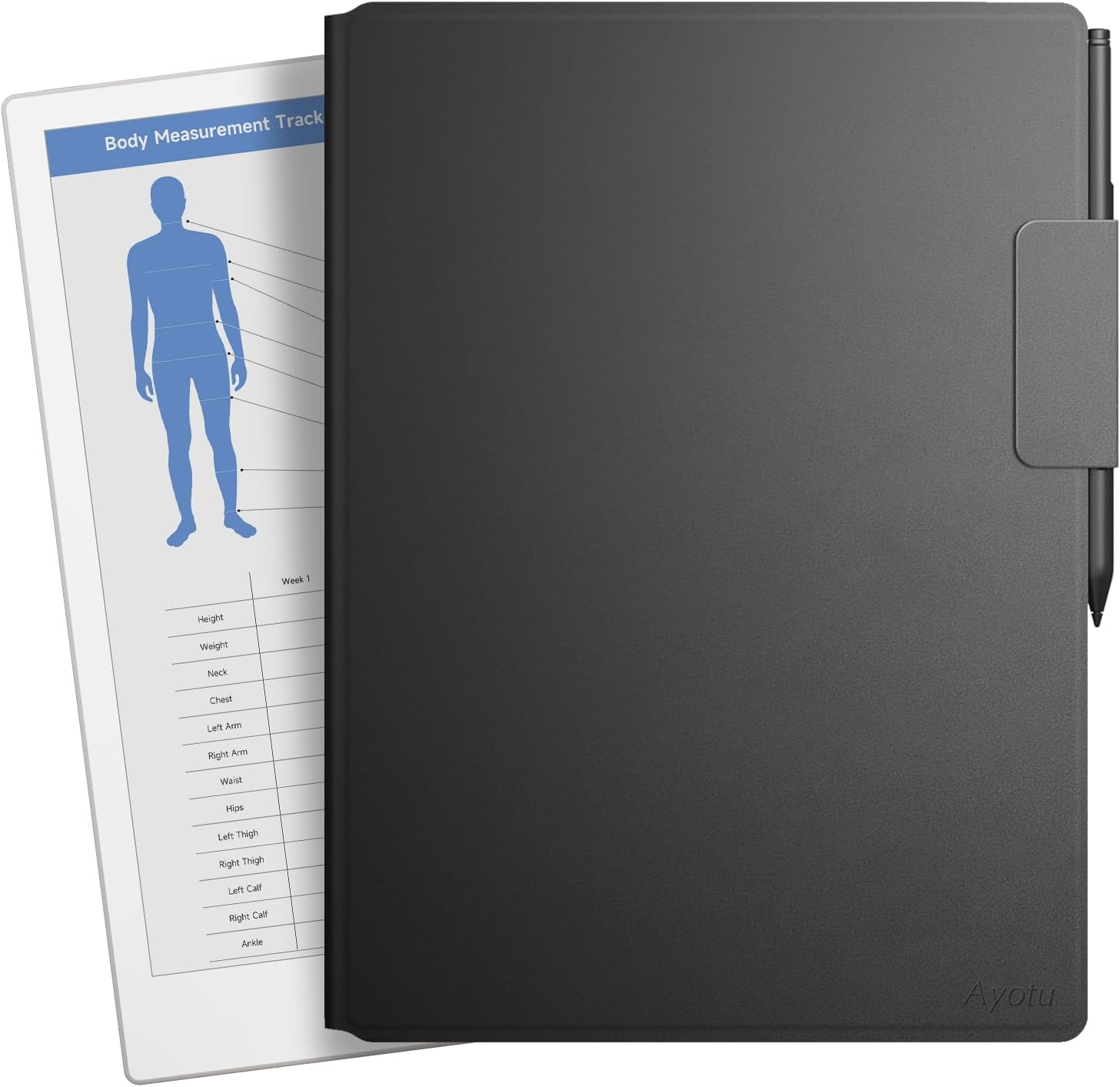 OLAIKE Magnetic Case for 11.8" Remarkable Paper Pro Color Paper Tablet (2024 Release), Slim Smart Premium PU Leather Book Folio with Pen Clasp, Bundle with Premium Membership (Black)