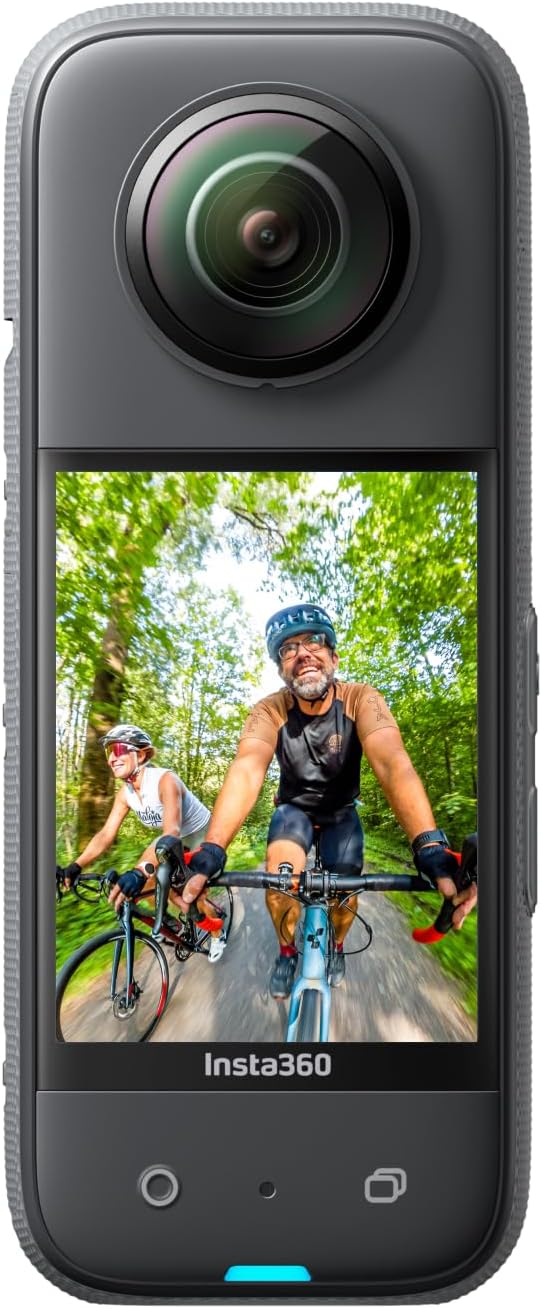 Insta360 X3-360 Action Camera with 5.7K 360 Active HDR Video, 4K Single-Lens Camera, Waterproof, FlowState Stabilization, 2.29" Touchscreen, AI Editing, for Motorcycle, Wintersports and Vlogging