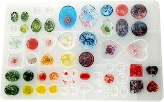 yuntop Jewelry Casting Molds,Gem Jewelry Silicone Casting Mold, for Resin Epoxy DIY Crafting, Earring, Pendant, Studs Jewelry Making (Large)