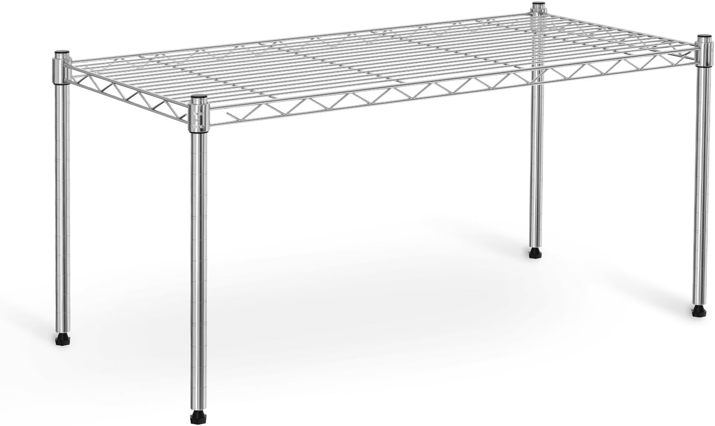 YSSOA 1-Tier Shelving Unit, 29.92" W x 13.78" D x 14.96" H Steel Organizer Wire Rack, Chrome