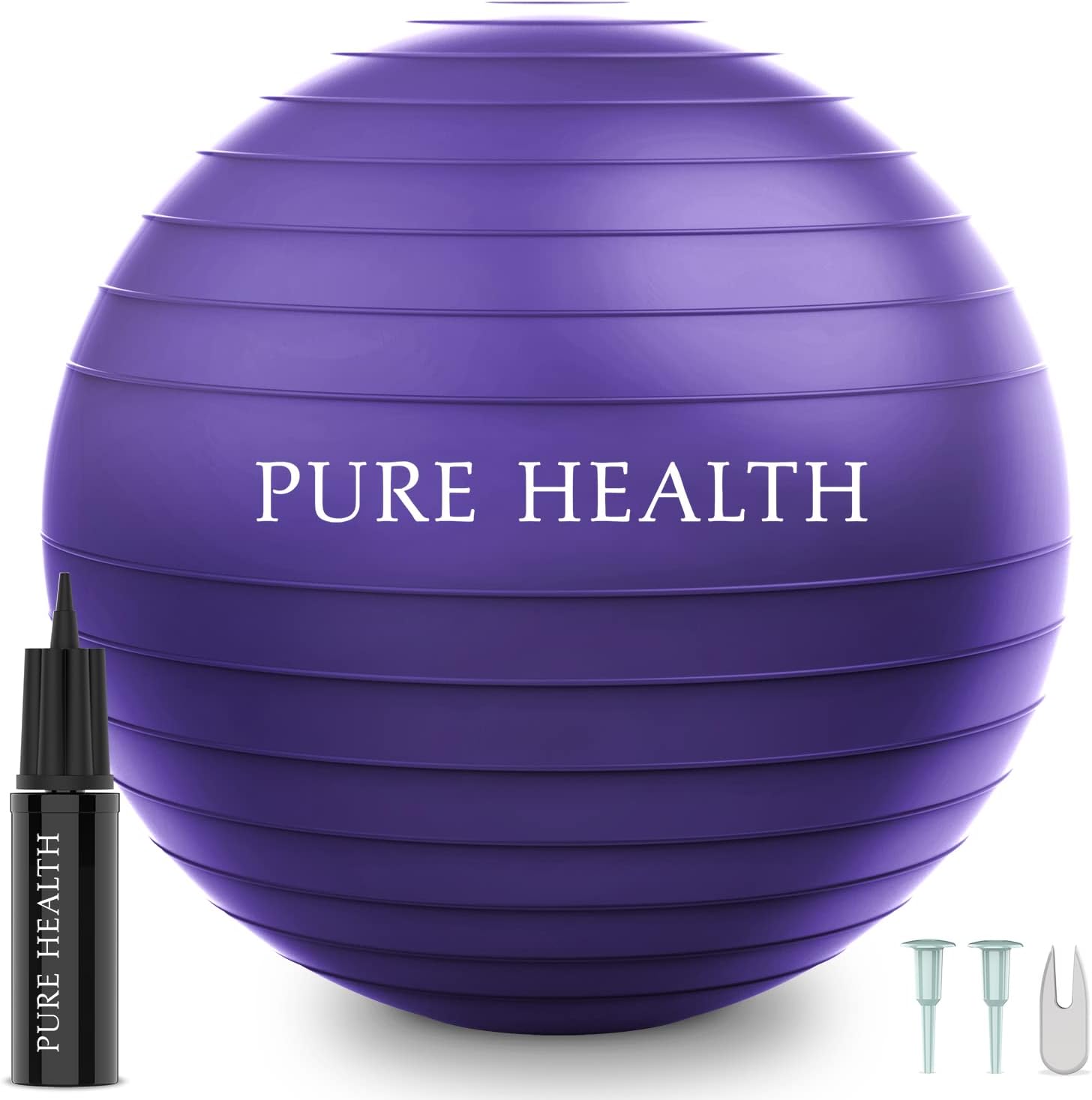 Exercise Fitness Swiss Yoga Ball - Anti Burst Extra thick with Hand Pump for Home Gym -Birthing Ball for Yoga, Pilates, Fitness, Pregnancy & Labour