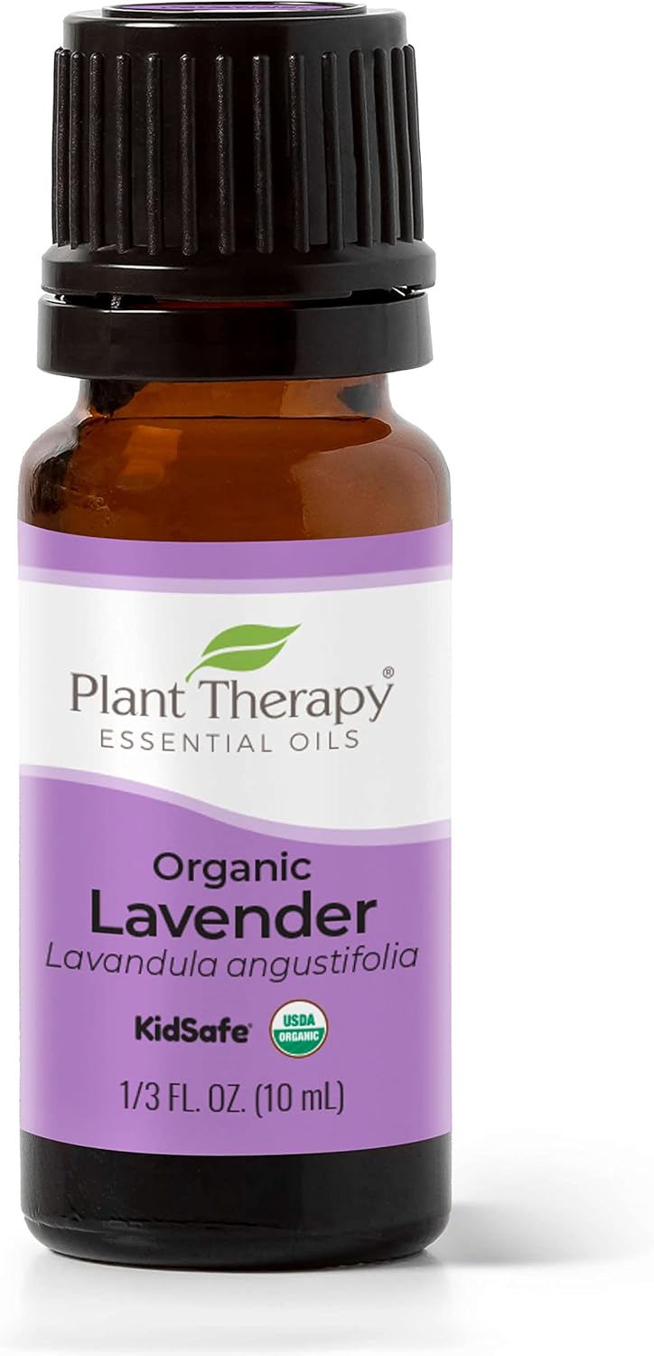 Plant Therapy Organic Lavender Essential Oil 100% Pure, USDA Certified Organic, Undiluted, Natural Aromatherapy, Therapeutic Grade 10 mL (1/3 oz)