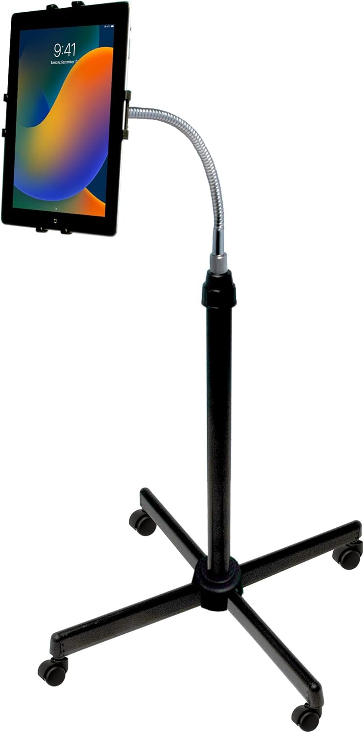 CTA Digital Universal Height-Adjustable Gooseneck Floor Stand for Tablets (PAD-UAFS)