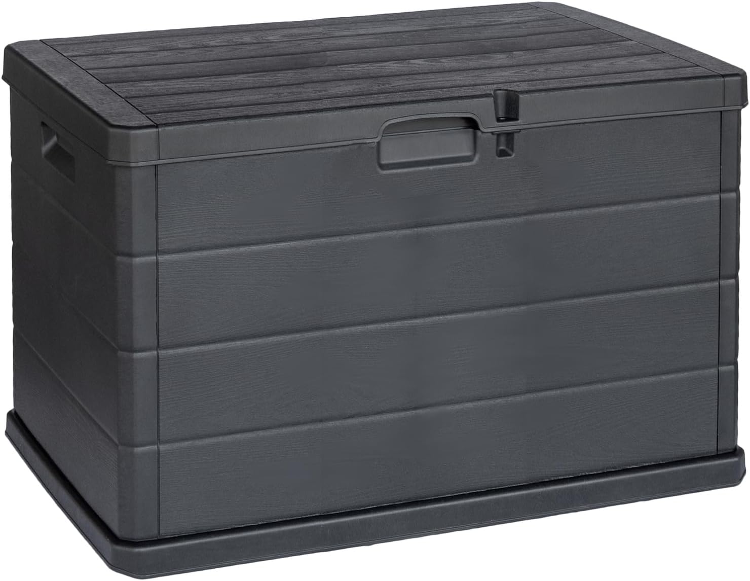 URBNLIVING 200L Large Lockable Garden Storage Box - Outdoor Chest for Cushions, Tools, Toys - Polypropylene Build, Ventilated Design, Built-in Handles, Easy Assembly, Durable & Space-Saving