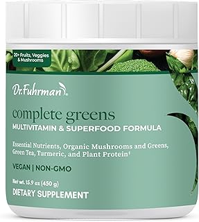 Dr. Fuhrman Complete Greens Multivitamin and Superfoods Formula - Premium Powdered Greens Superfood for Optimal Health and Nutrition (30 Servings)