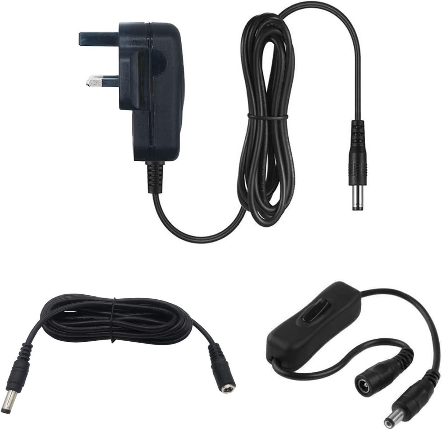 myVolts 9V power supply adaptor compatible with/replacement for Zoom G3XN Multi effects - UK plug - with Extension and Inline Switch