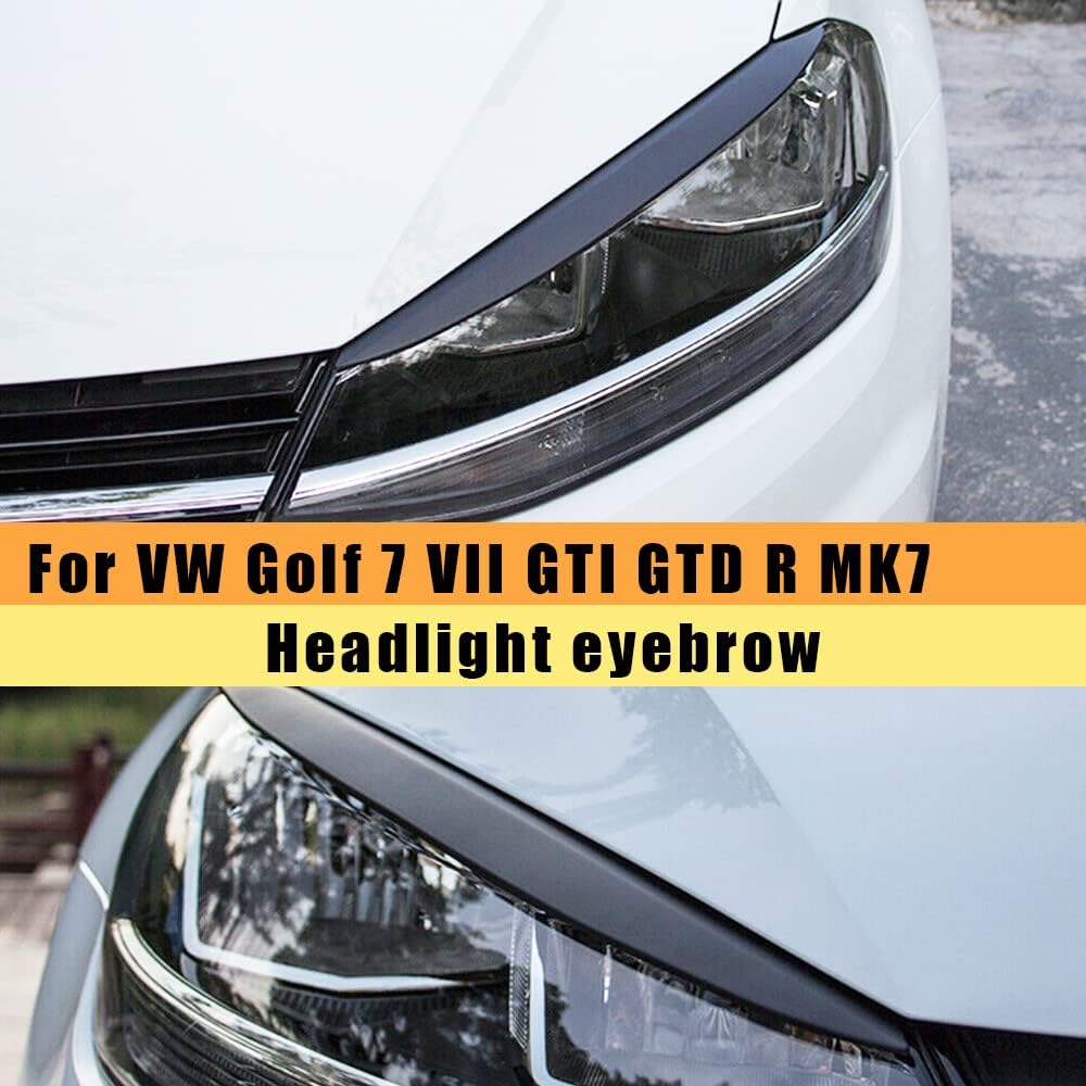 Headlight Eyebrow Eyelid Trim For VW Golf 7 VII GTI GTD R MK7 2013 2014-2017