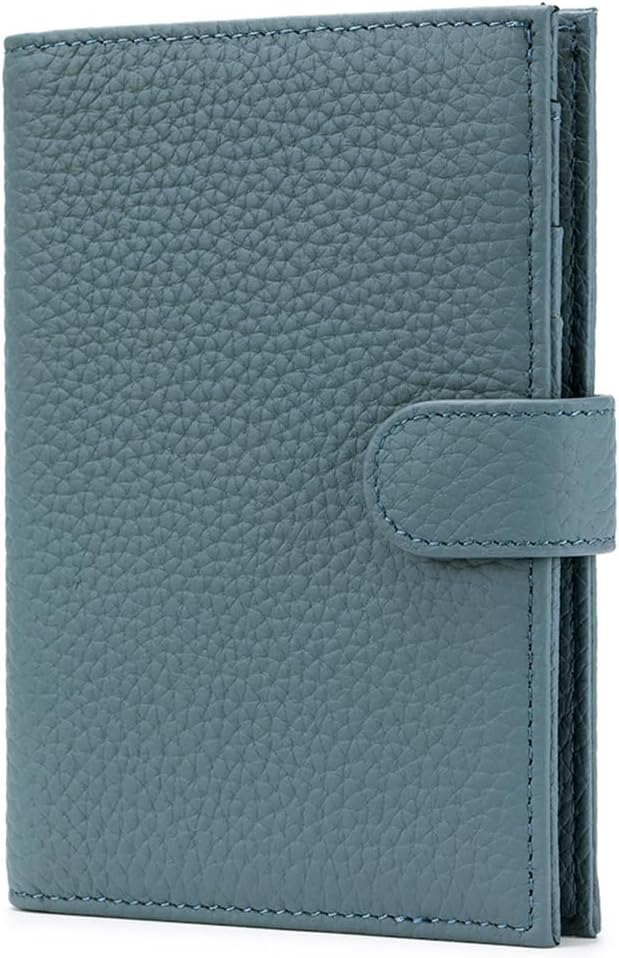 Leather RFID Blocking Slim Passport Holder for Travel Women