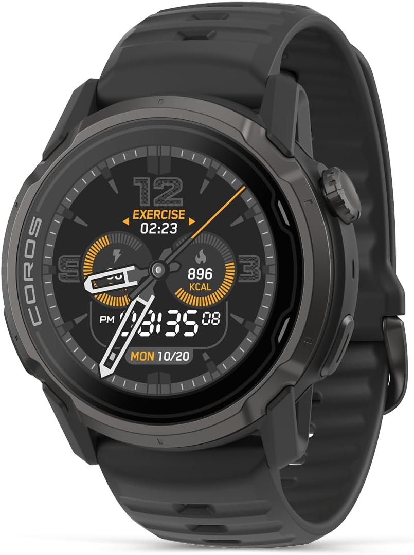 COROS APEX 4 (46mm) GPS Watch, 1.3" MIP, 41 Days Battery Life - Black