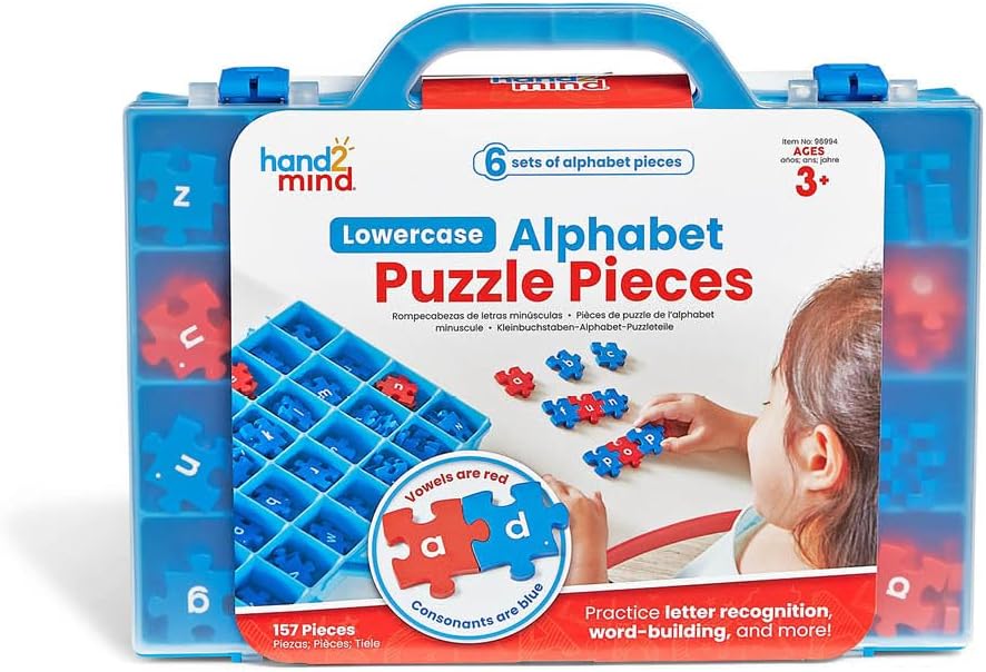 Learning Resources Lowercase Alphabet Pieces, Spelling Toys for Kids 3-5, Word Building Puzzles, Early Letter Recognition, Learn to Spell Puzzle, Ages 3+