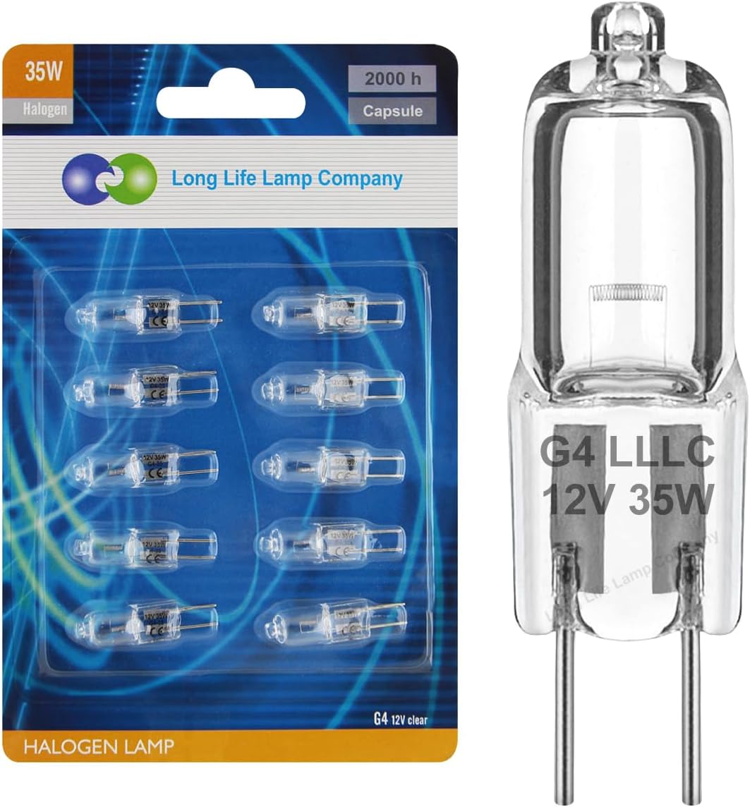 Long Life Lamp Company 10 Pack G4 12v Halogen Bulbs 5w (5W)