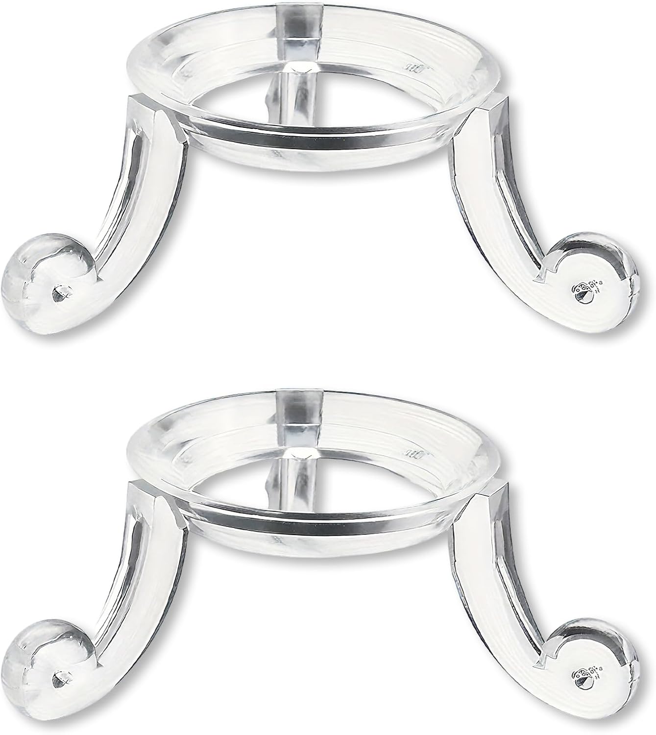 2pcs Transparent Acrylic Crystal Ball Base, Elegant Glassball Base and Glass Sphere Holder, Stylish Crystal Ball Display Stand with Clear Sphere Stand, Sphere Stand for Desk Daily Use