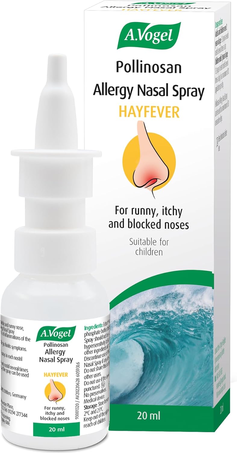 A.Vogel Pollinosan Allergy Hayfever Nasal Spray | Runny, Itchy & Blocked Noses | 220 sprays per bottle | Preservative-free | Suitable for Children | 20ml