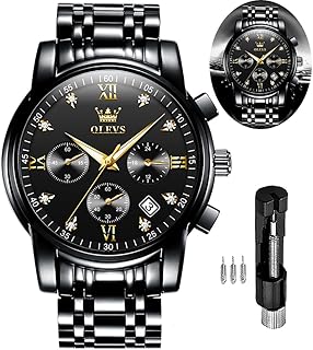 OLEVS Watches for Men,Quartz Luxury Watch Luminous Water Resistant Chronograph Watches for Men