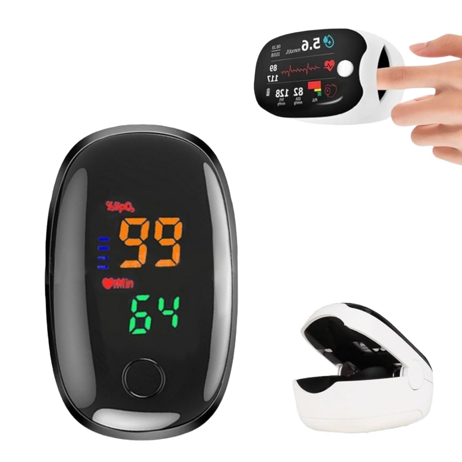 Non Invasive for Meter-Glucose monitor no pricking glucose meters, Upgraded Blood Sugar Monitors for Home or Outdoor Use-1PCS-W1 A