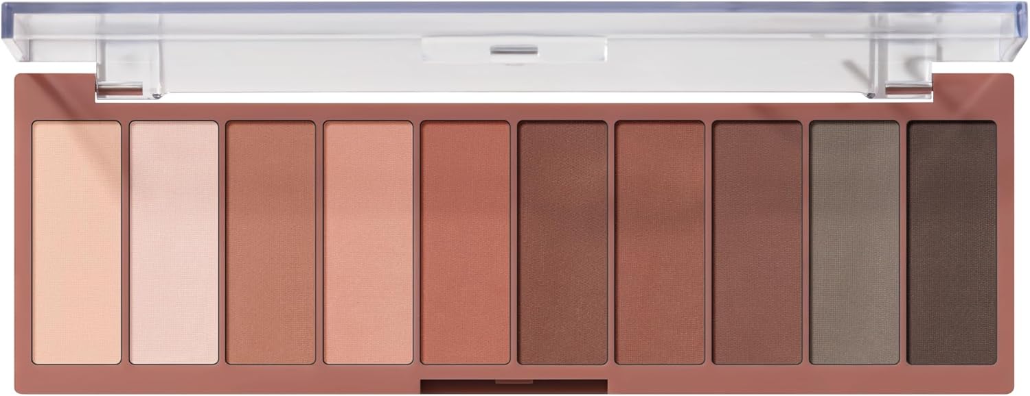 e.l.f. Perfect 10 Eyeshadow Palette, Ten Ultra-pigmented Nude, Matte Shades, Blendable Formula, Vegan & Cruelty-free, Nude Mood (Packaging May Vary)