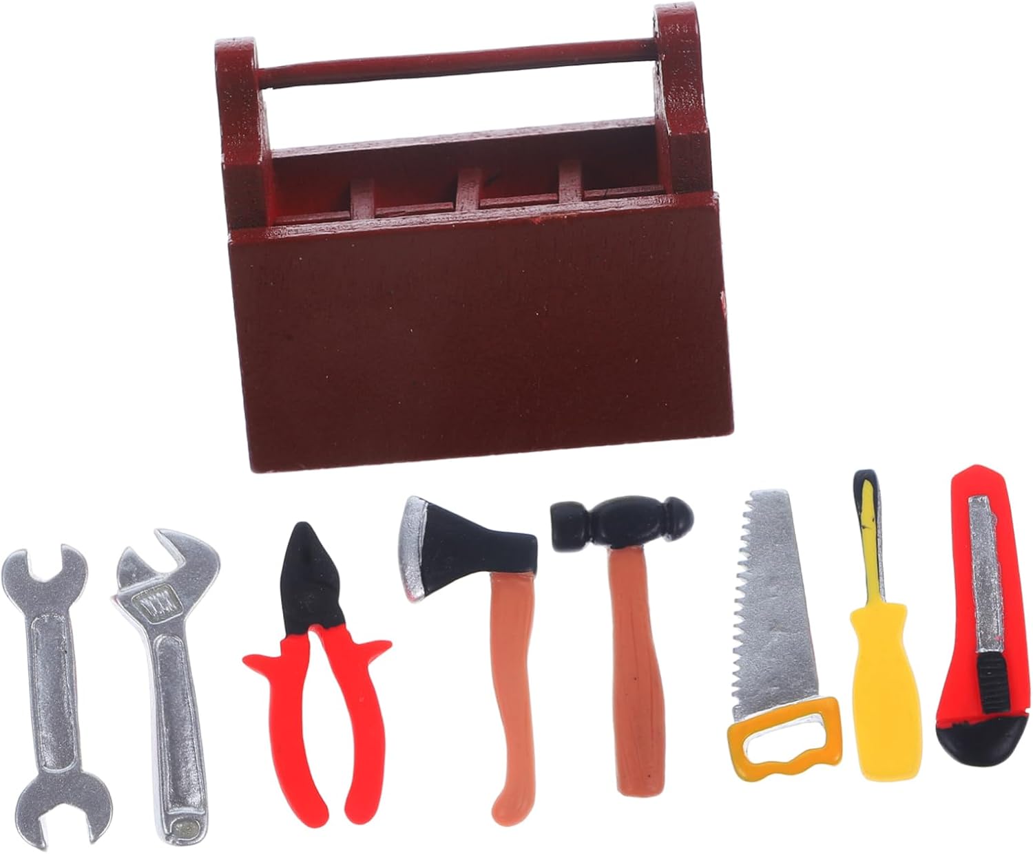 Toyvian 1 Set Dollhouse Toolbox House Tools Mini Ornaments for Tool Case Mini Toolbox Tools for Mini Tools Dollhouse Accessories Tools Resin