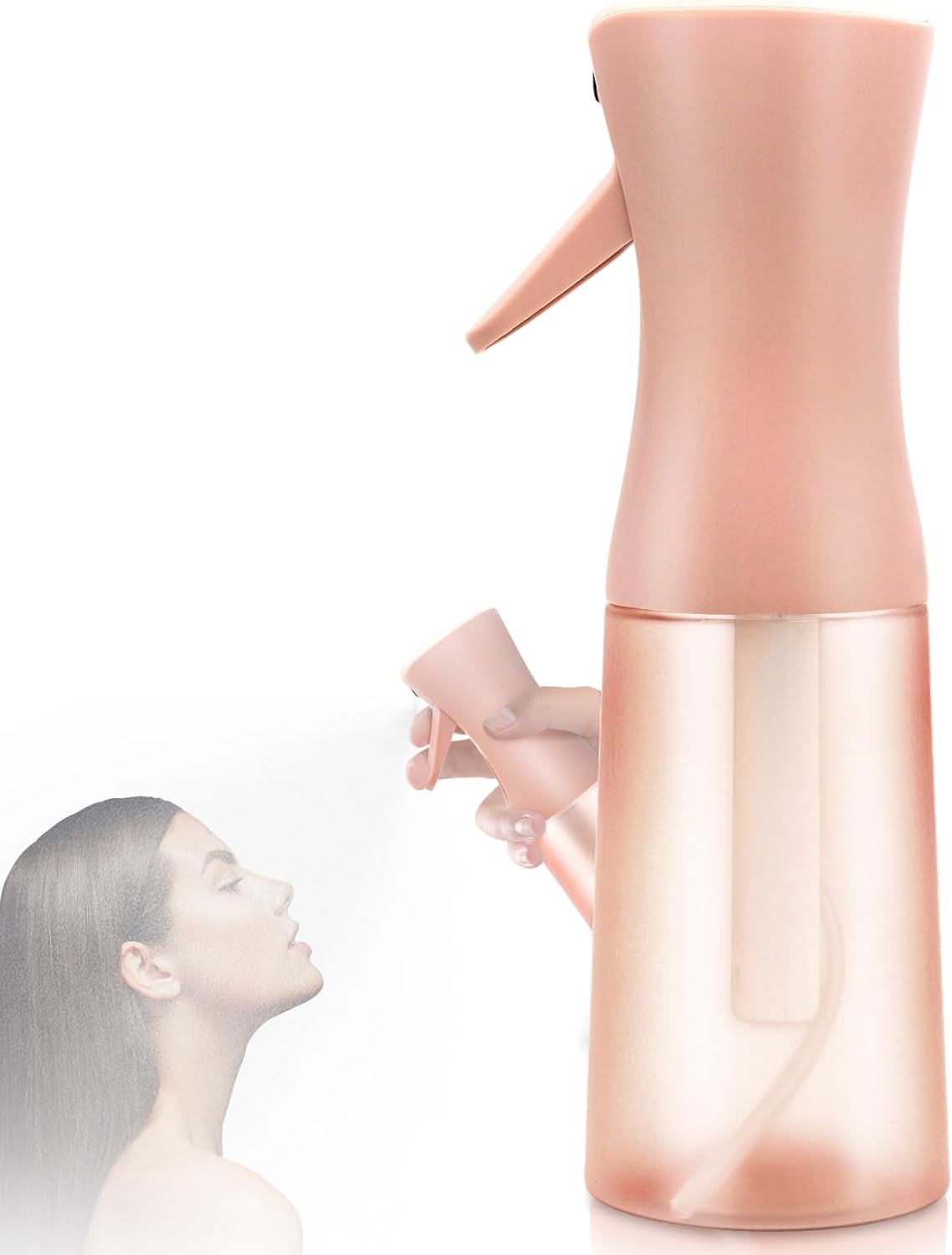 Frosted Refillable Fine Mist Spray Bottle - Ultra-Fine Continuous Spray for Hair, Skincare, Plants, Pets & Cleaning