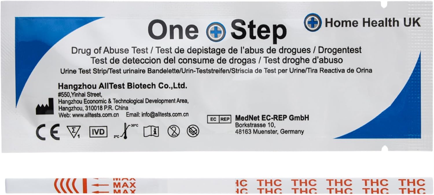 Cannabis Testing Kits THC Drug Test Marijuana Urine Strips 20ng (5 Tests)