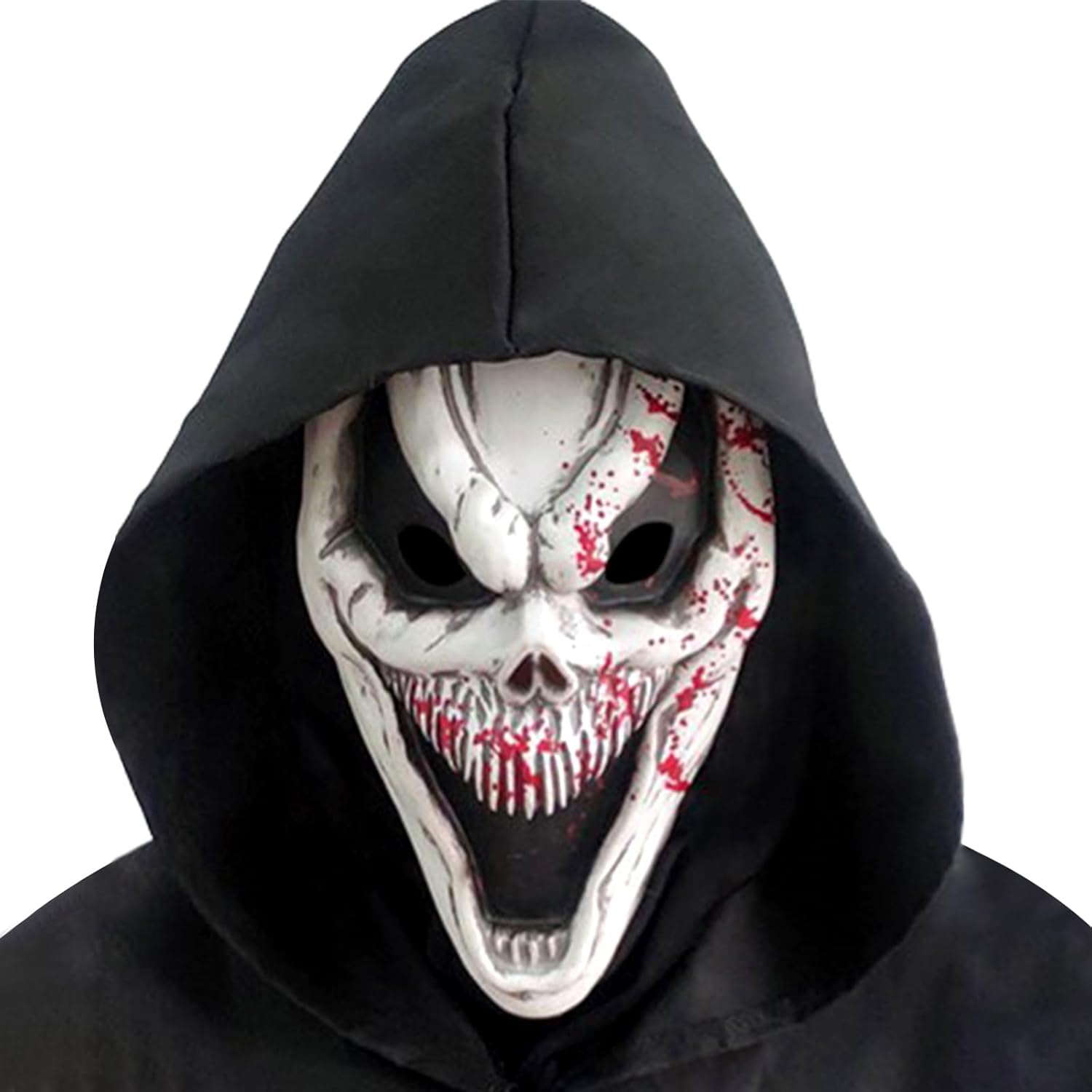 Halloween Ghost Mask, New Scary Scream Mask, Horror Latex Halloween Party Costume Cosplay Prop, Ghost Face Evil Design Costume Accessory