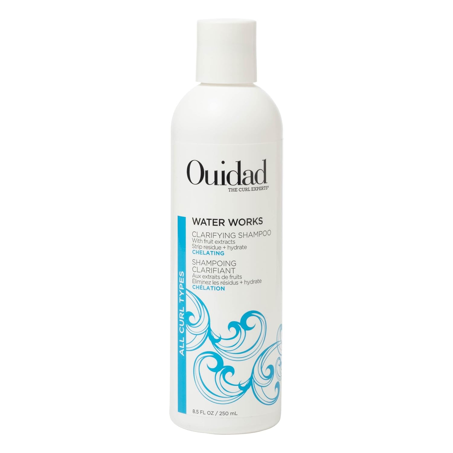 Ouidad Water Works Curly Hair Shampoo, Clarifying Shampoo for Build Up, Removes Impurities, Maintains Curls' Natural Moisture, For All Curl Types