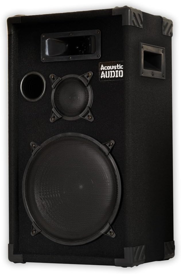 Acoustic Audio by Goldwood CR12 PA Karaoke DJ 12" Speaker 500W 3 Way, Black