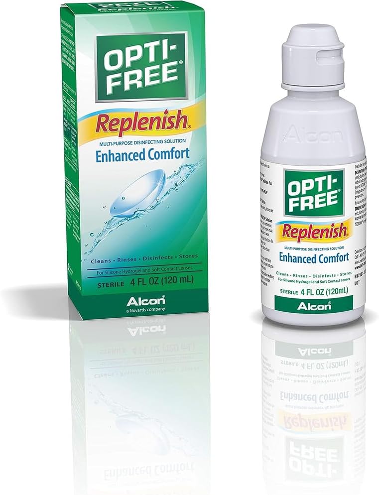 Opti-Free replenish solution for contact lenses 4 Fl oz