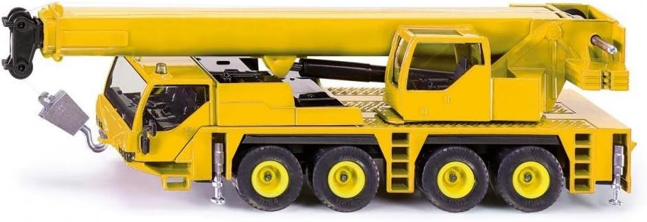 Siku Mobile Crane Truck 1:55 Scale 2110 | Diecast Metal & Plastic Toy Vehicle Replica | Telescopic Extension, Movable Parts, Metal Crane Hook, Rubberized Tires | Collectible Super Series