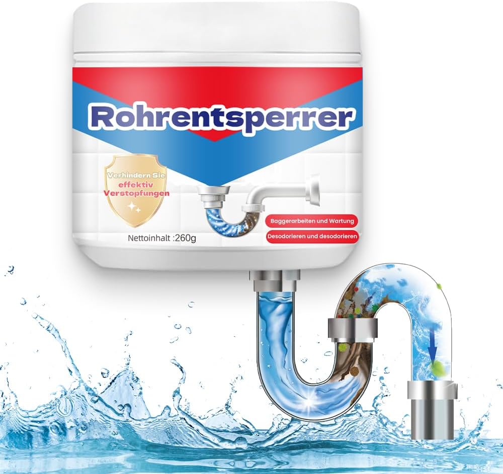 Drain Unblocker, Toilet Unblocker, Keep Your Wash Basin and Toilet Unblocked, Safe for All Pipes (1PCS, gram, 260)