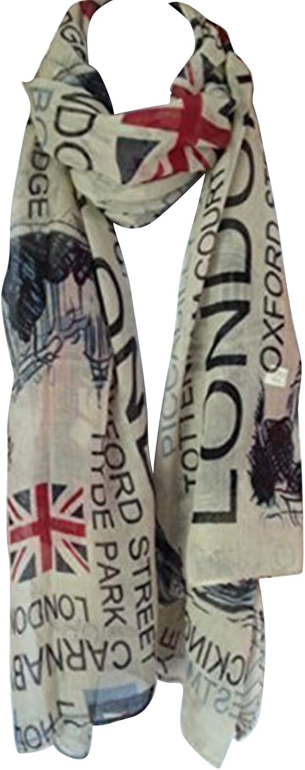 Union Jack Scarf London Souvenir Gift Soft and Oversize Fashion Scarf