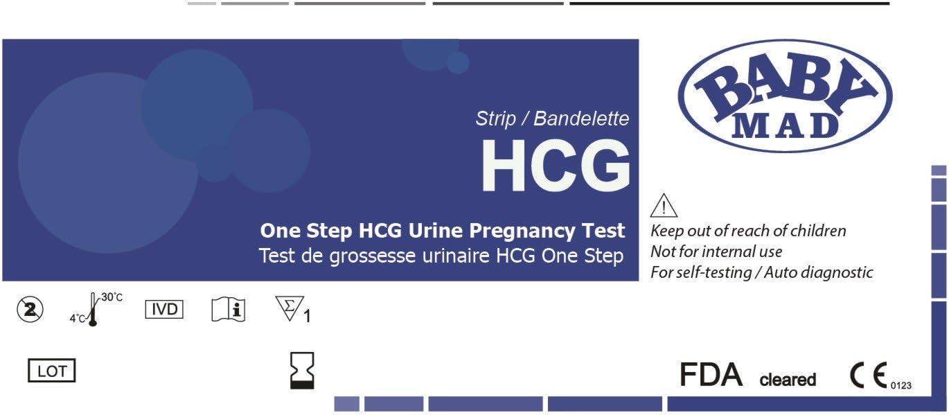 10 x Pregnancy Tests Ultra Early 10mIU - 4.00mm Wide Width Test KIT BabyMad®