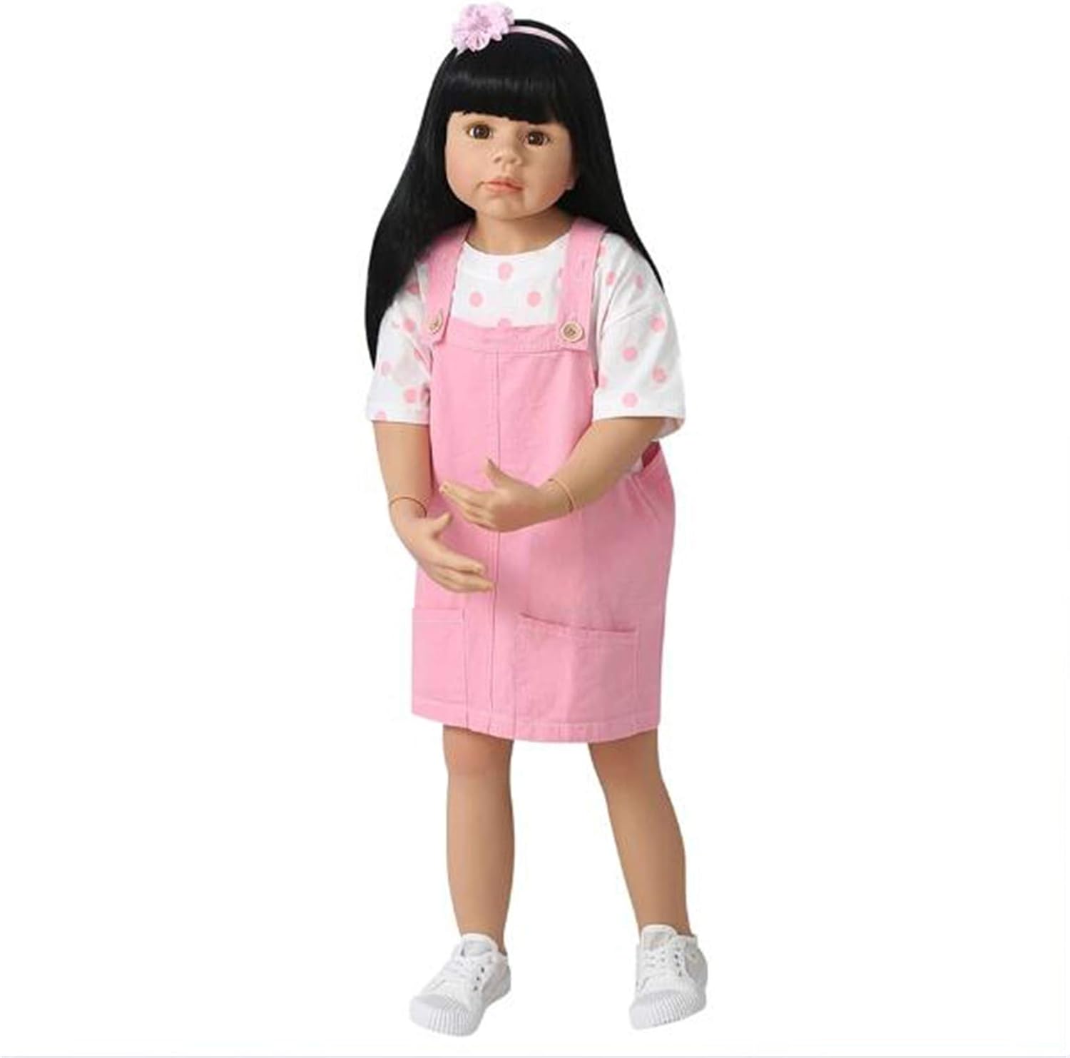 SHHYD 98CM Original Reborn Masterpiece Doll Ball Jointed Full Body Toddler Baby Girl Princess 3-4Years Old Real Baby Dress