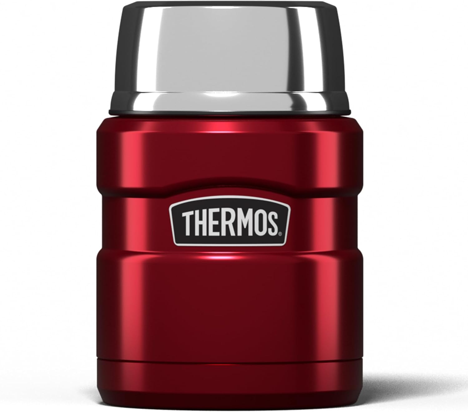 Thermos Stainless King Food Flask, 470ml Capacity - Sleek Multi- Purpose Flask for Daily Food Prep - Durable Stainless Steel with Classic Red Finish - Ideal for On-the-Go Meals & Drinks