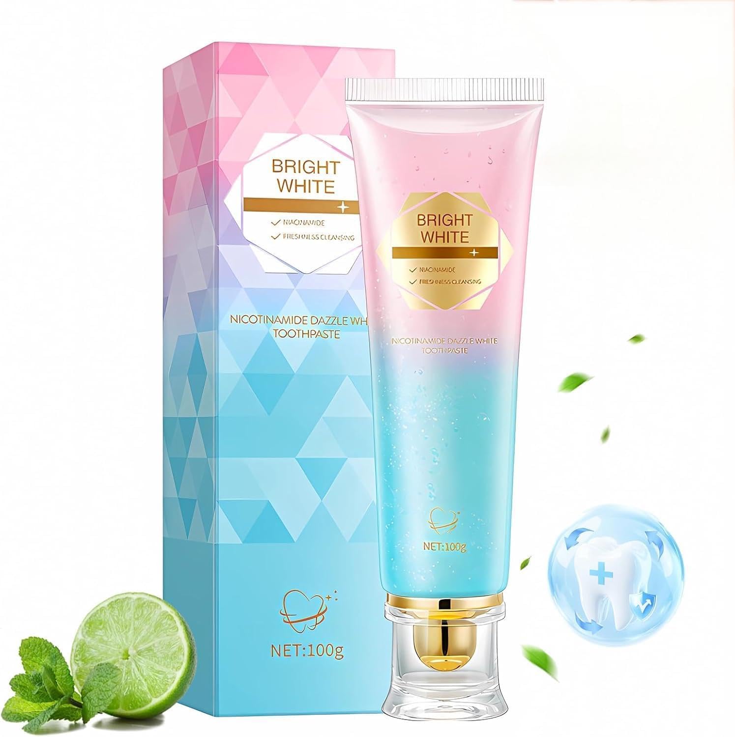 Niacinamide Whitening Toothpastes, Enamel Repair, Radiant Whitening Toothpaste, IntensiveFresh Breath, Stain Removal Natural (100G)