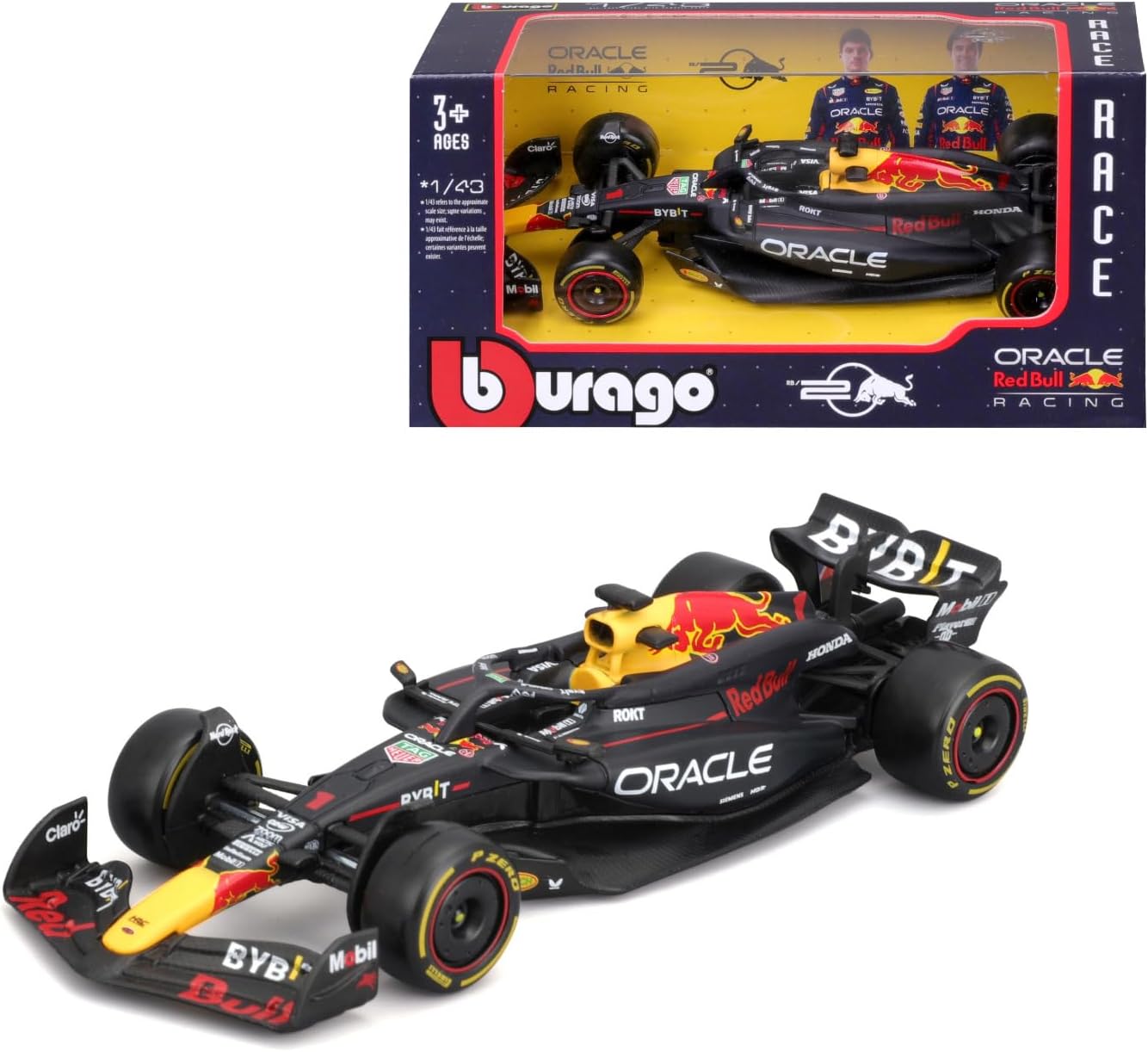 Bburago - Red Bull Racing RB20 Max Verstappen #1 2024 - Realistic 1:43 Scale Model Car, Driven by Max Verstappen, Official Red Bull Licence, Recommended Age 3+ Years