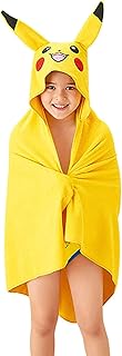 Pokemon Pikachu Bath/Pool/Beach Soft Cotton Terry Hooded Towel Wrap, 24" x 50", By Franco Kids