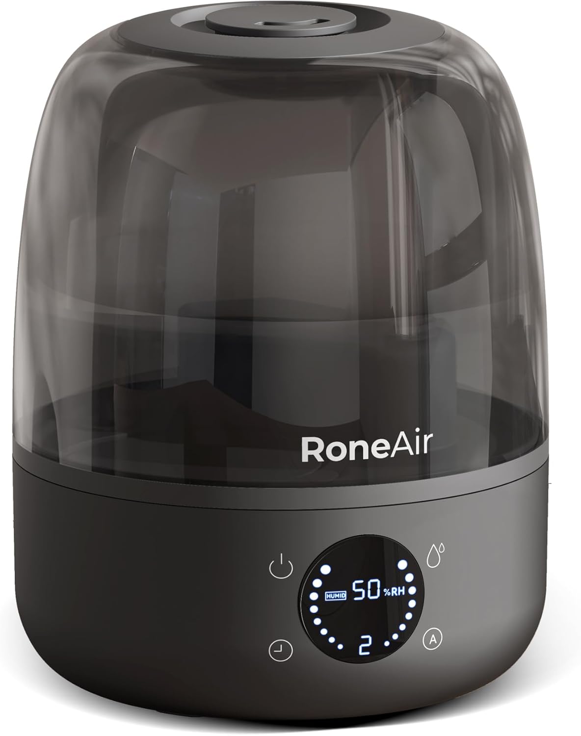Humidifiers for Bedroom Large Room Home, 3L Cool Mist Humidifiers for Baby Nursery & Plants, Ultrasonic, Smart Auto Humidification, Oil Diffuser, Timer, Auto Shut-Off, 360° Nozzle, 26dB Quiet