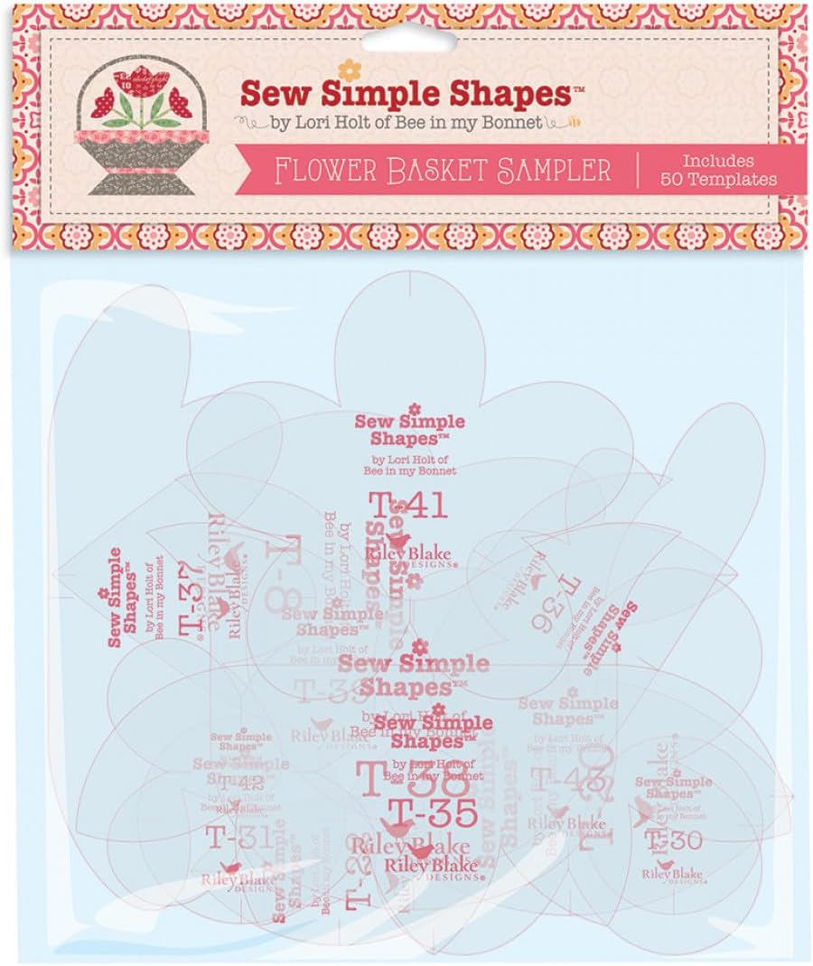 Flower Basket Sampler - Sew Simple Shapes, Includes 50 Templates, Flower Basket Sampler Sew Along by Bee in My Bonnet