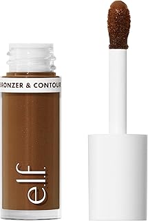 e.l.f. Camo Liquid Bronzer & Contour, Silky Highly Pigmented Formula, Creates a Long-Lasting Bronzed Glow & Natural Look, Vegan & Cruelty-Free, 6 Tan