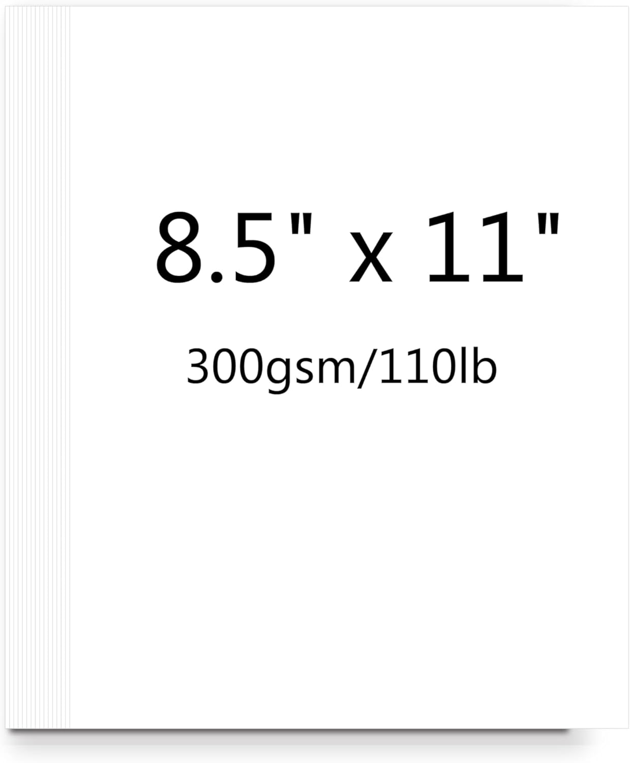 Cover stock Paper, White Cardstock 8.5 x 11, 110 lb/300 gsm Heavy Card Stock for Printer, Card Stock Paper for Invitations, Scrapbooking, Greeting, Crafts, Diy Cards, Decoration, Drawing (White, 25P)