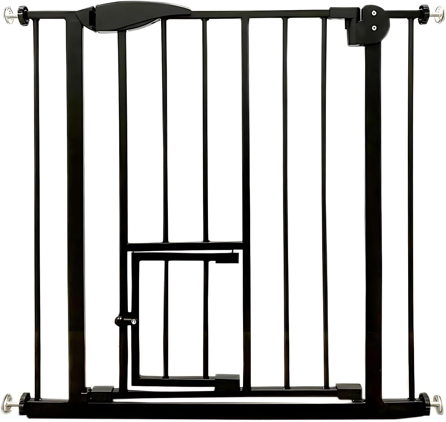 Baby Gate Pet Barrier Stair gate with Cat Flap Guard Door, Easy Installation 75x82cm, Zanbeel