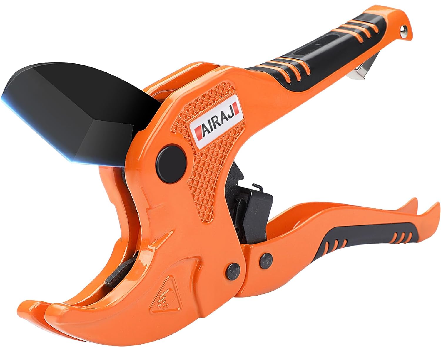 AIRAJ Ratchet Plastic Pipe Cutter | Cuts up to 42mm PEX,PVC,PPR Plumbing Pipes | Waste Pipe Cutters with Sharp SK5 V-Blade,Quick Penetration | for Household Water Supply & Drainage Maintenance