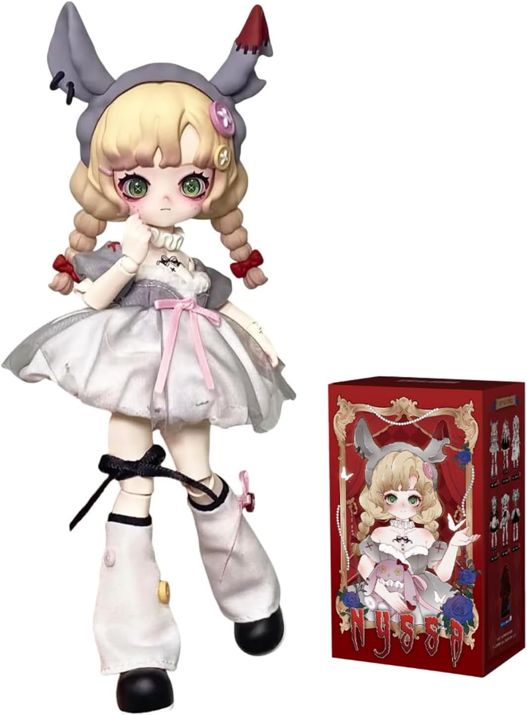 CALEMBOU BJD Blind Box, 1/12 Cute Nyssa Strange Nightmare Series BJD Doll, 5.5 Inches Collectable Action Figure for Birthday Gifts (Nyssa Strange Nightmare 1pc)
