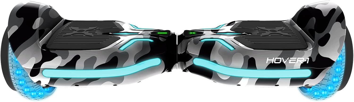 Hover-1 i100 Electric Hoverboard - 7MPH Top Speed, 10 Mile Range, 5HR Full-Charge, Built-In Bluetooth Speaker, Rider Modes: Beginner to Expert Self Balancing Scooter