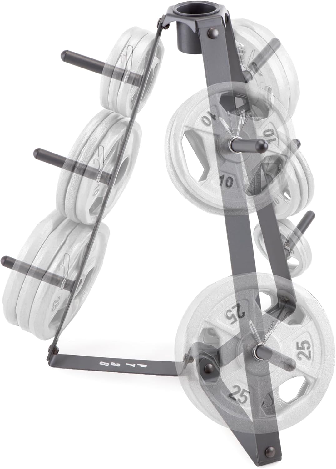Marcy Plate Tree for Standard Size Weight Plates/Storage Rack for Exercise Weights PT-36 dark grey, 34.00 x 9.00 x 4.00"